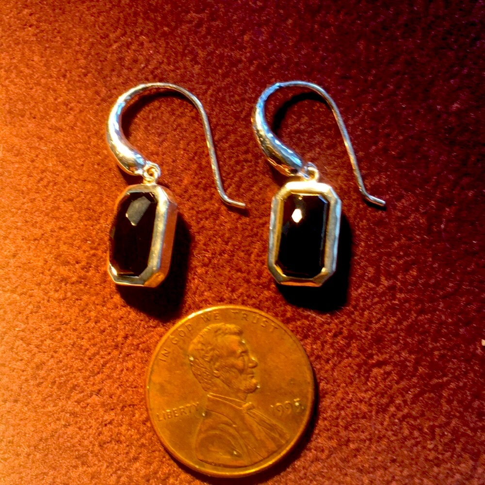 Ippolita Silver Earrings with Black Gemstones